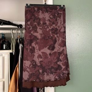 Floral brown skirt